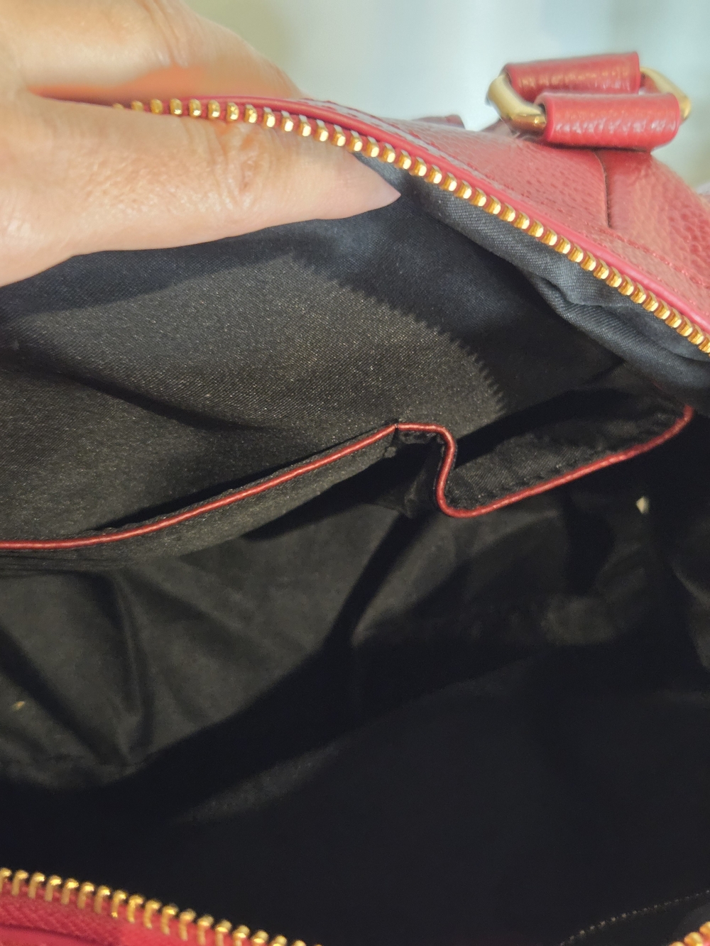 Mia Capella Red Genuine Leather Satchel Doctor Bag Top Handle Crossbody - Picture 14 of 15